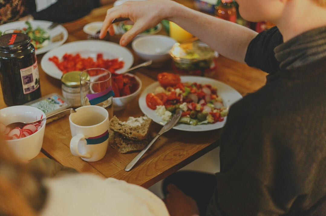 people sharing meal together