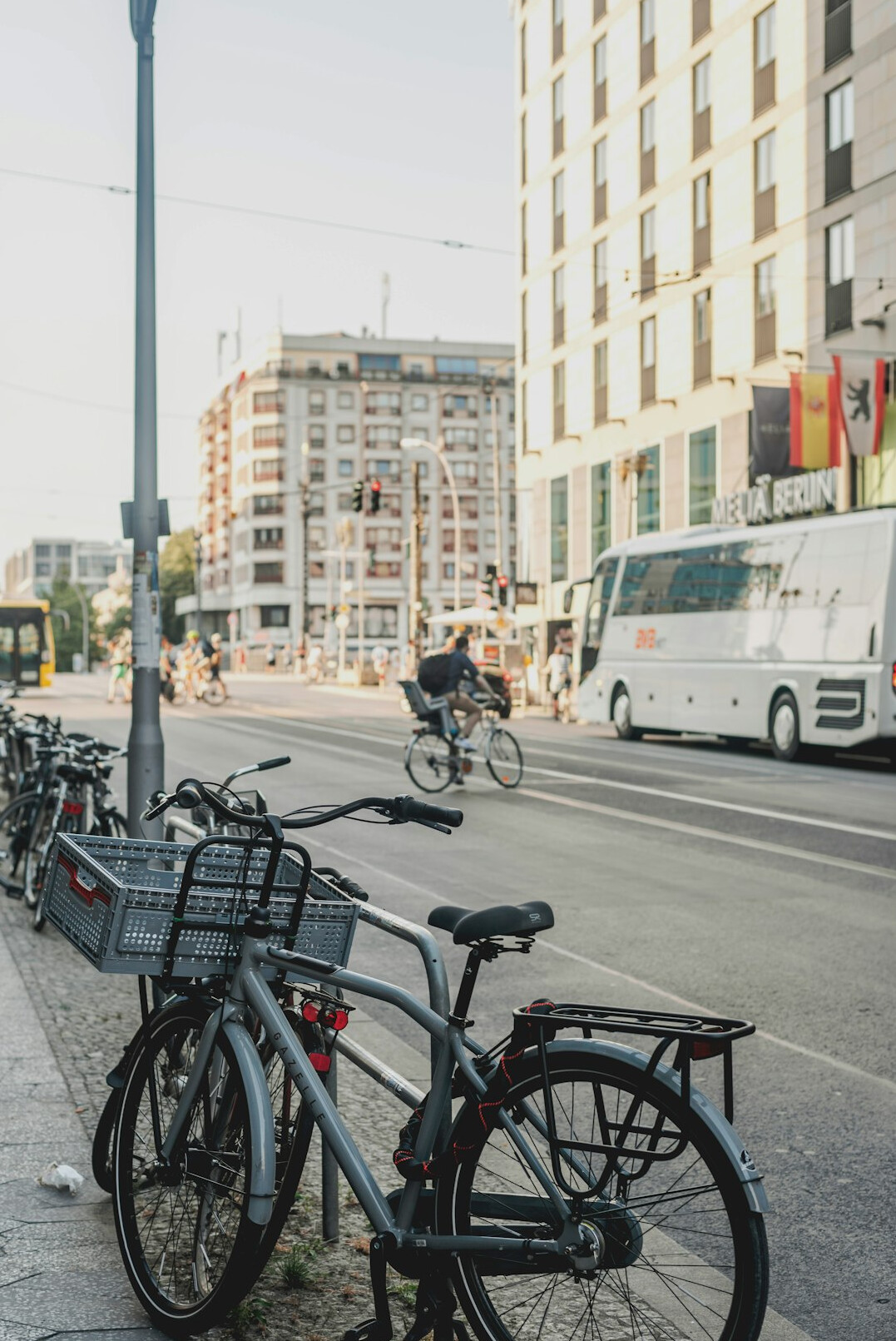 german city street scene